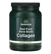 Для мышц и суставов Swanson, Real Food Bone Broth Collagen, 480 г (1,05 фунта)
