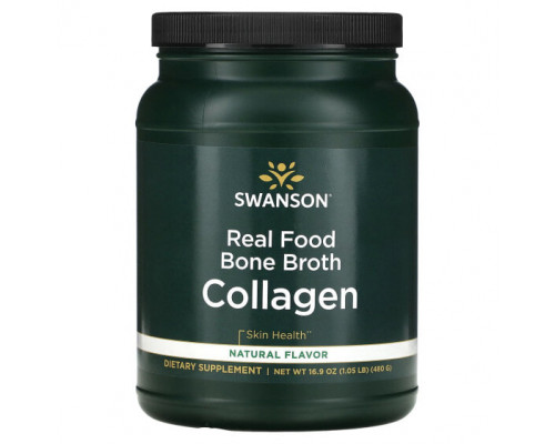 Для мышц и суставов Swanson, Real Food Bone Broth Collagen, 480 г (1,05 фунта) Для мышц и суставов Swanson, Real Food Bone Broth Collagen, 480 г (1,05 фунта)