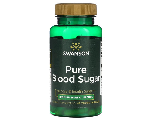 Swanson, Pure Blood Sugar , 60 Veggie Capsules Swanson, Pure Blood Sugar , 60 Veggie Capsules