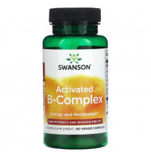 Swanson, Activated B-Complex, High Potency and Bioavailability, 60 Veggie Capsules
