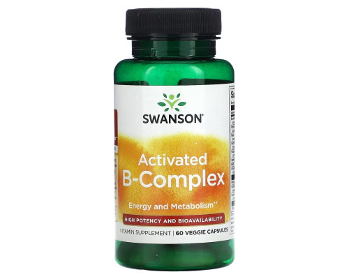 Swanson, Activated B-Complex, High Potency and Bioavailability, 60 Veggie Capsules Swanson, Activated B-Complex, High Potency and Bioavailability, 60 Veggie Capsules