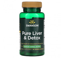 Для здоровья печени Swanson, Pure Liver & Detox, 60 растительных капсул