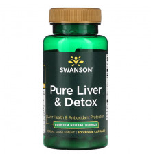 Для здоровья печени Swanson, Pure Liver & Detox, 60 растительных капсул