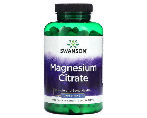 Swanson, Magnesium Citrate, 240 Tablets Swanson, Magnesium Citrate, 240 Tablets