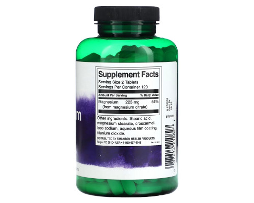 Swanson, Magnesium Citrate, 240 Tablets Swanson, Magnesium Citrate, 240 Tablets