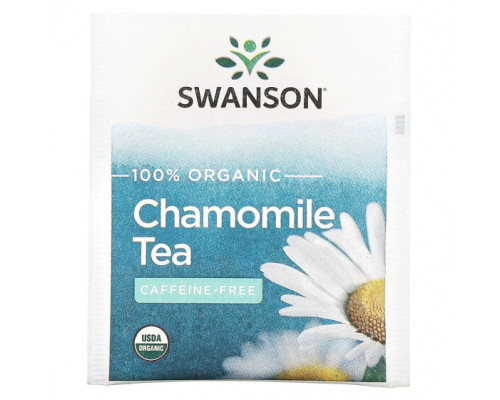 Травяные сборы и чаи Swanson, 100% органический ромашковый чай, без кофеина, 20 чайных пакетиков, 20 г (0,7 унции) Травяные сборы и чаи Swanson, 100% органический ромашковый чай, без кофеина, 20 чайных пакетиков, 20 г (0,7 унции)