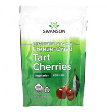 Растительные экстракты и настойки Swanson, Сертифицированная органическая сублимированная вишня, 56 г (2 унции)