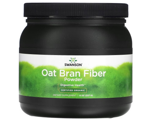 Swanson, Certified Organic Oat Bran Fiber Powder, 8 oz (227 g) Swanson, Certified Organic Oat Bran Fiber Powder, 8 oz (227 g)