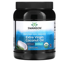 Swanson, Certified 100% Organic Extra Virgin Coconut Oil, 3 lbs 6 oz (1.53 kg)