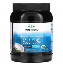 Swanson, Certified 100% Organic Extra Virgin Coconut Oil, 3 lbs 6 oz (1.53 kg)