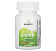 Болеутоляющие и противовоспалительные средства Enteric Coated Aspirin, 81 mg, 360 Tablets