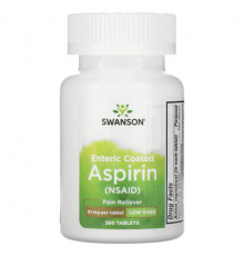 Болеутоляющие и противовоспалительные средства Enteric Coated Aspirin, 81 mg, 360 Tablets