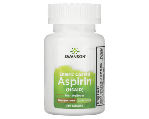 Болеутоляющие и противовоспалительные средства Enteric Coated Aspirin, 81 mg, 360 Tablets Болеутоляющие и противовоспалительные средства Enteric Coated Aspirin, 81 mg, 360 Tablets