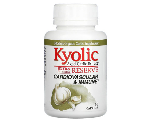 Kyolic, Aged Garlic Extract, повышенная сила действия, 60 капсул Kyolic, Aged Garlic Extract, повышенная сила действия, 60 капсул