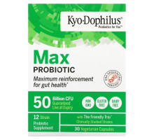 Kyolic, Kyo-Dophilus, пробиотик максимального действия, 50 млрд КОЕ, 30 вегетарианских капсул