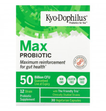Kyolic, Kyo-Dophilus, пробиотик максимального действия, 50 млрд КОЕ, 30 вегетарианских капсул