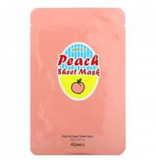 A'Pieu, Sweet Peach Beauty Sheet Mask, Peach and Yogurt, 1 Sheet, 0.81 oz (23 g)