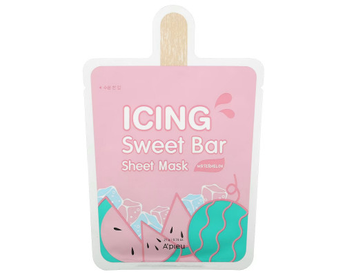 A'Pieu, Icing Sweet Bar Beauty Sheet Mask, Watermelon, 1 Sheet, 0.74 oz (21 g) A'Pieu, Icing Sweet Bar Beauty Sheet Mask, Watermelon, 1 Sheet, 0.74 oz (21 g)