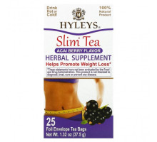 Травяные сборы и чаи Hyleys Tea, Slim Tea, ягоды асаи, 25 чайных пакетиков в фольгированных пакетиках, по 1,5 г (0,05 унции)