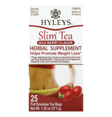 Травяные сборы и чаи Hyleys Tea, Slim Tea, Ягоды годжи, 25 чайных пакетиков в фольгированных пакетиках, 1,32 унции (37,5 г)