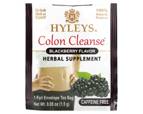 Слабительные, диуретики и средства для очищения организма Hyleys Tea, средство для очищения кишечника, ежевика, без кофеина, 25 чайных пакетиков, 37,5 г (1,32 унции) Слабительные, диуретики и средства для очищения организма Hyleys Tea, средство для очищения кишечника, ежевика, без кофеина, 25 чайных пакетиков, 37,5 г (1,32 унции)