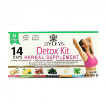Слабительные, диуретики и средства для очищения организма Hyleys Tea, Detox Kit, 14-дневное очищение, разные вкусы, 42 чайных пакетика в фольгированной упаковке, 63,0 г (2,22 унции)