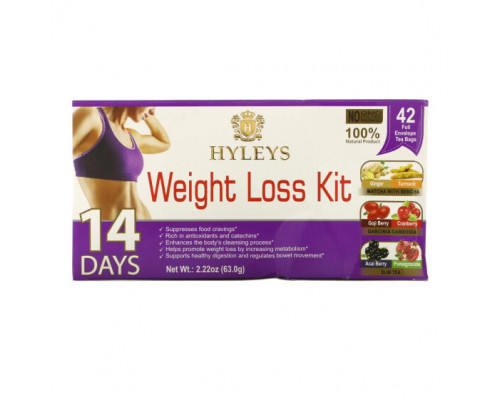 Травяные сборы и чаи Hyleys Tea, 14-дневный набор для снижения веса, 42 чайных пакетика, 63 г (2,22 унции) Травяные сборы и чаи Hyleys Tea, 14-дневный набор для снижения веса, 42 чайных пакетика, 63 г (2,22 унции)