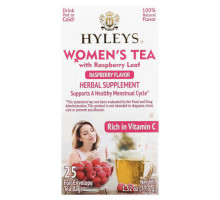 Травяные сборы и чаи Hyleys Tea, Женский чай с листьями малины, малина, 25 чайных пакетиков в фольгированной упаковке, по 1,5 г (0,05 унции)
