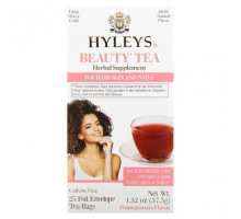 Травяные сборы и чаи Hyleys Tea, Beauty Tea, гранат, без кофеина, 25 чайных пакетиков в фольгированных пакетиках по 1,5 г (0,05 унции)