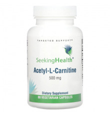 Аминокислоты Seeking Health, Ацетил-L-карнитин, 500 мг, 90 вегетарианских капсул