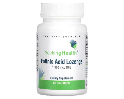 Seeking Health, Folinic Acid Lozenge, 1,360 mcg DFE, 60 Lozenges Seeking Health, Folinic Acid Lozenge, 1,360 mcg DFE, 60 Lozenges