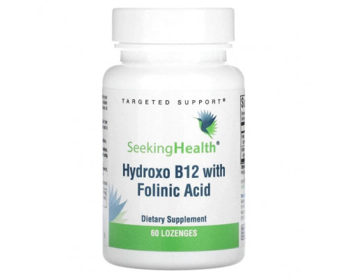 Витамины группы B Seeking Health, Hydroxo B12 с фолиевой кислотой, 60 пастилок Витамины группы B Seeking Health, Hydroxo B12 с фолиевой кислотой, 60 пастилок