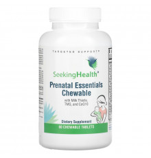 Seeking Health, Prenatal Essentials Chewable with Milk Thistle, TMG, and CoQ10, 60 Chewable Tablets
