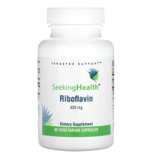 Витамины группы B Seeking Health, Рибофлавин, 400 мг, 60 вегетарианских капсул