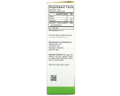 Seeking Health, Vitamin D Drops, 50 mcg (2,000 IU), 1 fl oz (30 ml)