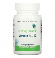 Seeking Health, Vitamin D3 + K2, 60 Vegetarian Capsules