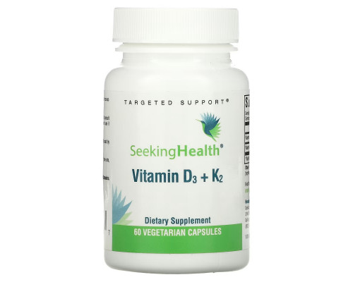 Seeking Health, Vitamin D3 + K2, 60 Vegetarian Capsules Seeking Health, Vitamin D3 + K2, 60 Vegetarian Capsules