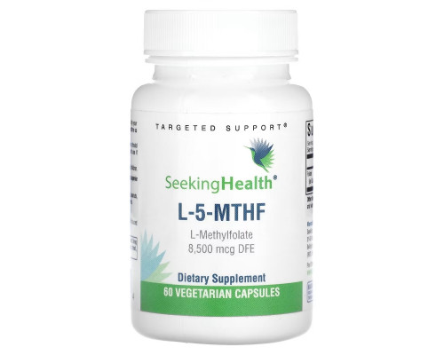 Seeking Health, L-5-MTHF, L-Methylfolate, 8,500 mcg DFE, 60 Vegetarian Capsules Seeking Health, L-5-MTHF, L-Methylfolate, 8,500 mcg DFE, 60 Vegetarian Capsules