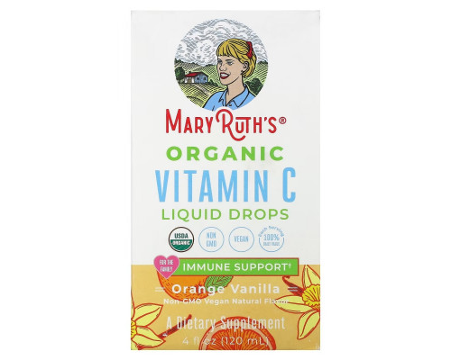 MaryRuth Organics, Organic Vitamin C Liquid Drops, Orange Vanilla, 4 fl oz (120 ml) MaryRuth Organics, Organic Vitamin C Liquid Drops, Orange Vanilla, 4 fl oz (120 ml)