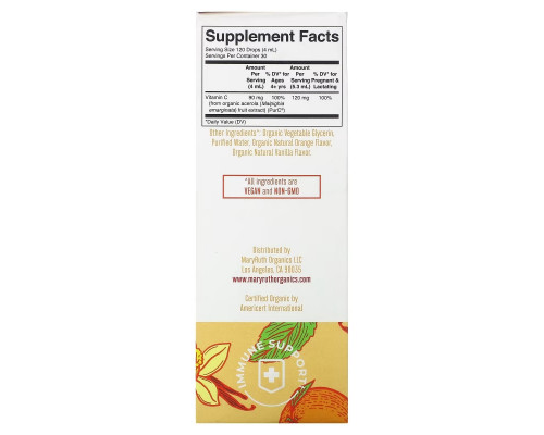 MaryRuth Organics, Organic Vitamin C Liquid Drops, Orange Vanilla, 4 fl oz (120 ml) MaryRuth Organics, Organic Vitamin C Liquid Drops, Orange Vanilla, 4 fl oz (120 ml)