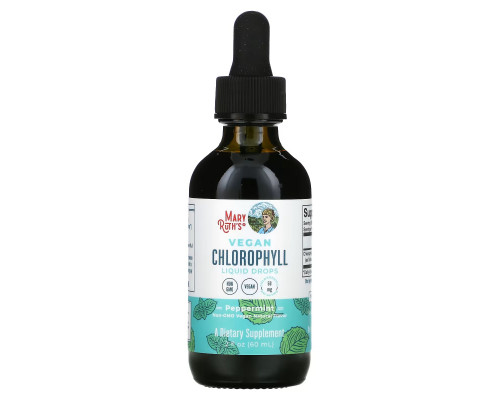 MaryRuth Organics, Vegan Chlorophyll Liquid Drops, перечная мята, 16,6 мг, 60 мл (2 жидк. Унции) MaryRuth Organics, Vegan Chlorophyll Liquid Drops, перечная мята, 16,6 мг, 60 мл (2 жидк. Унции)