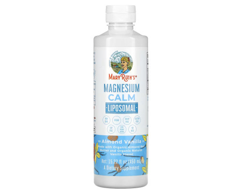 MaryRuth Organics, Magnesium Calm Liposomal, Almond Vanilla, 15.22 fl oz (450 ml) MaryRuth Organics, Magnesium Calm Liposomal, Almond Vanilla, 15.22 fl oz (450 ml)