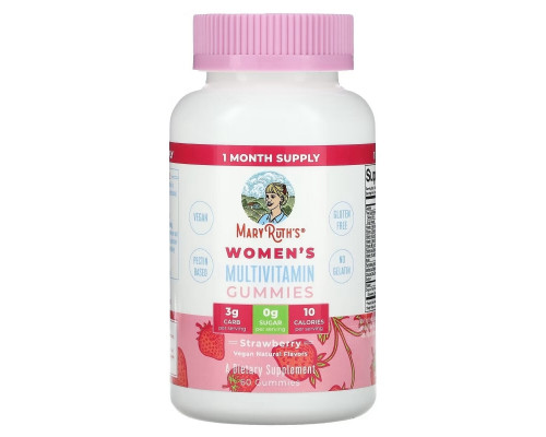 MaryRuth Organics, Women's Multivitamin Gummies, Strawberry , 60 Gummies MaryRuth Organics, Women's Multivitamin Gummies, Strawberry , 60 Gummies