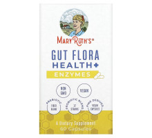 MaryRuth Organics, Gut Flora Health + Enzymes, 60 Capsules