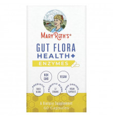 MaryRuth Organics, Gut Flora Health + Enzymes, 60 Capsules