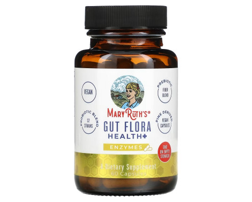MaryRuth Organics, Gut Flora Health + Enzymes, 60 Capsules MaryRuth Organics, Gut Flora Health + Enzymes, 60 Capsules