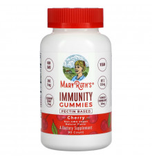 MaryRuth Organics, Immunity Gummies, Pectin Based, Cherry, 90 Gummies