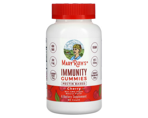 MaryRuth Organics, Immunity Gummies, Pectin Based, Cherry, 90 Gummies MaryRuth Organics, Immunity Gummies, Pectin Based, Cherry, 90 Gummies