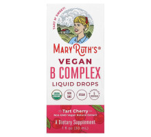 MaryRuth Organics, Vegan B Complex Liquid Drops, Tart Cherry, 1 fl oz (30 ml)