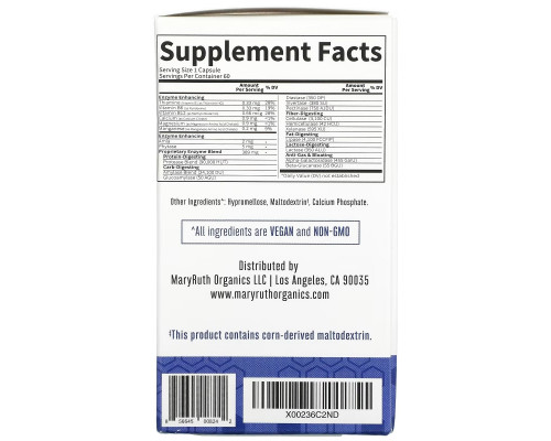MaryRuth Organics, Ultra Digestive Food, Enzymes, 60 Capsules MaryRuth Organics, Ultra Digestive Food, Enzymes, 60 Capsules